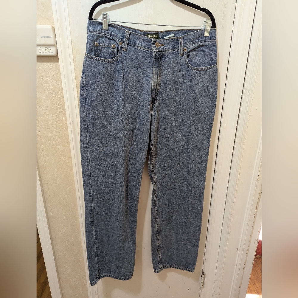 Eddie Bauer Size 16 Petite Denim Blue Jeans